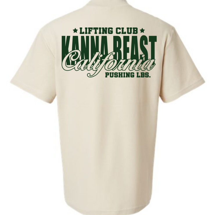 Kanna Beast Unisex Lifting Club Cream T-shirt
