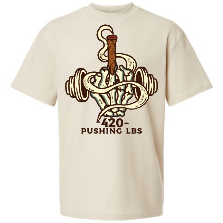 Kanna Beast Unisex Pushing LBs Cream T-shirt